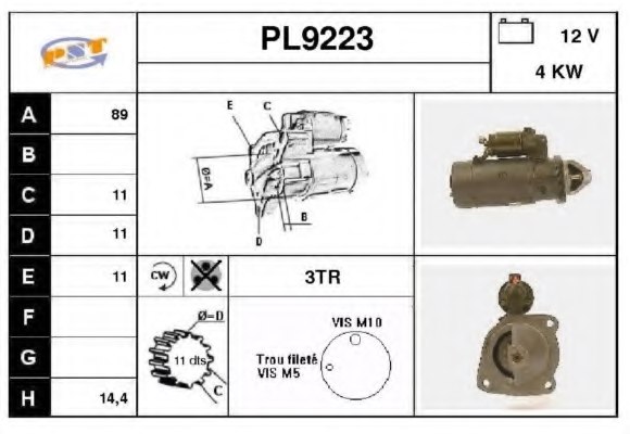 SNRA PL9223 Starter